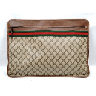 Gucci sherry line clutch bag large vintage