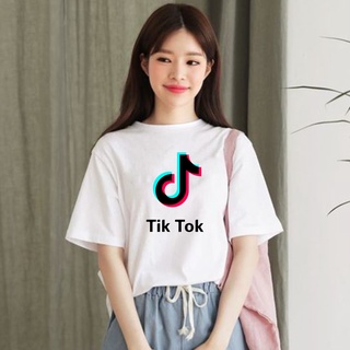 เสื้อยืด Cotton100% แฟชั่น TikTok ติ๊กต็อก เสื้อใส่สบาย ผ้าดีหนานุ่มใส่สบาย ส่งทั่วไทย