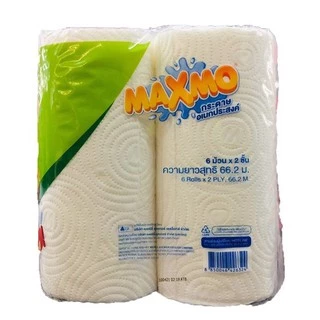 Maxmo แม็กซ์โม่ เร้กกิวล่า กระดาษอเนกประสงค์ 48 แผ่น [แพ็ค 6 ม้วน]