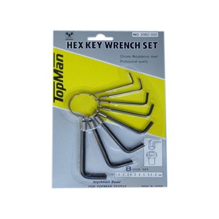 หกเหลี่ยม MM 8 ชิ้น/ชุด TOP MAN 3350-000 MM 8EA/SET TOP MAN HEX KEY