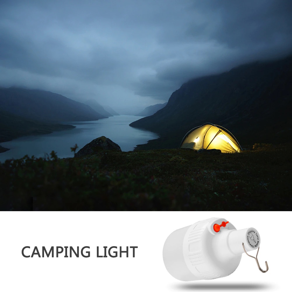 หลอดไฟพกพา LED ชาร์จไฟได้ ไฟแขวนเต็นท์ V49 ราคา ถูกที่สุด ดีลบีเคเค แกลเลอรีภาพที่ 5