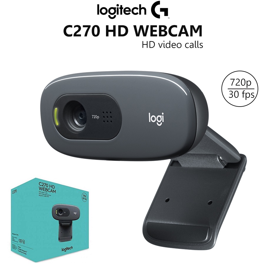 Logitech Webcam C270 HD เว็บแคม มีไมโครโฟนในตัว