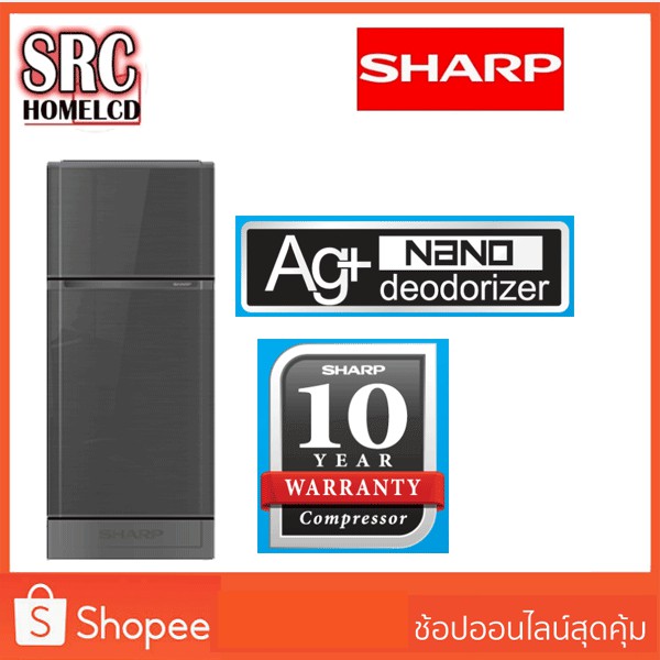SHARP ตู้เย็น 2 ประตู รุ่น SJ-C19E-WMS ความจุ 5.9 คิว รับประกันคอมเพรสเซอร์ 10 ปี
