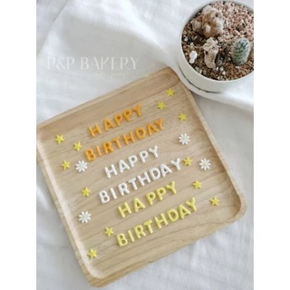 กัมเพสตัวอักษร happy birthday รบกวนออเดอร์ขั้นต่ำบ้านละ 50 บาทคละได้ทั้งร้านไม่รวมค่าจัดส่ง