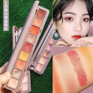 M062 LAMEILA พาเลทอายแชโดว์ 9สี เนื้อดินน้ำมัน สีสวย ติดทน กันน้ำ 9ช่อง