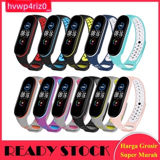 สายรัด Mi Band 3 4 5 6 7 สายซิลิโคนสีคู่ Sports Band