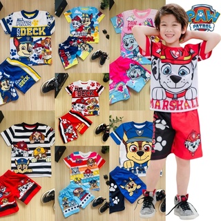 มีเก็บปลายทาง‼️ชุดเด็ก เสื้อยืดเด็ก ชุดเซตขาสั้น ลายหมา PAW PATROL