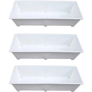 papamami Super plastic planting troughs กระถางต้นไม้  - สีขาว 88ซม. (3อัน)