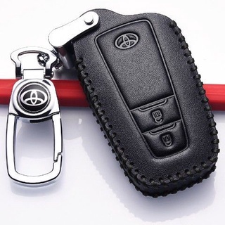 เคสกุญแจรถยนต์ toyota Key cover ปลอกกุญแจ ปลอกกุญแจ รุ่นกุญแจพับ เคสหนังใส่กุญแจรีโมทกันรอย งานหนังกลับเย็บ ​Premium