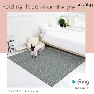 Dfang Pet Play Mat Folding Type - Modernline Grey พรมPVC สัตว์เลี้ยง ขนาด 3x60*140*0.5 cm.