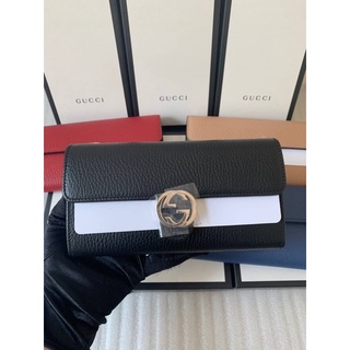 สด-ผ่อน📌แท้💯 Gucci Interlocking GG Continental Wallet