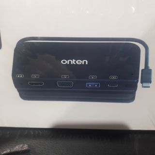 ONTEN Type-C To VGA/HDMI+USB3.0+PD Portable Docking Station