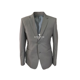 KINGMAN ASH GRAY TAILOR FIT ชุดสูท สีเทา 2 กระดุม สูทผู้ชาย เสื้อสูทผู้ชาย ตัดสูท ชุดสูท สูท ชุดสูทผู้ชาย