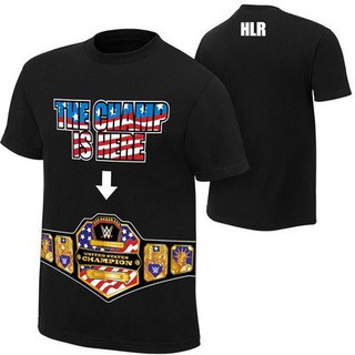 เสื้อยืดผ้าฝ้ายพิมพ์ลายขายดี John Cena "The U.S. Champ is Here"  T-Shirt