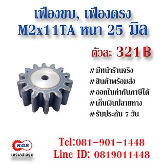 เฟืองขบ  M2x11TA เฟืองตรง  SPUR GEAR เฟือง เคจีเอส เฟืองเคจีเอส KGS เคจีเอสเจ้จุ๋ม เคจีเอสสำนักงานใหญ่