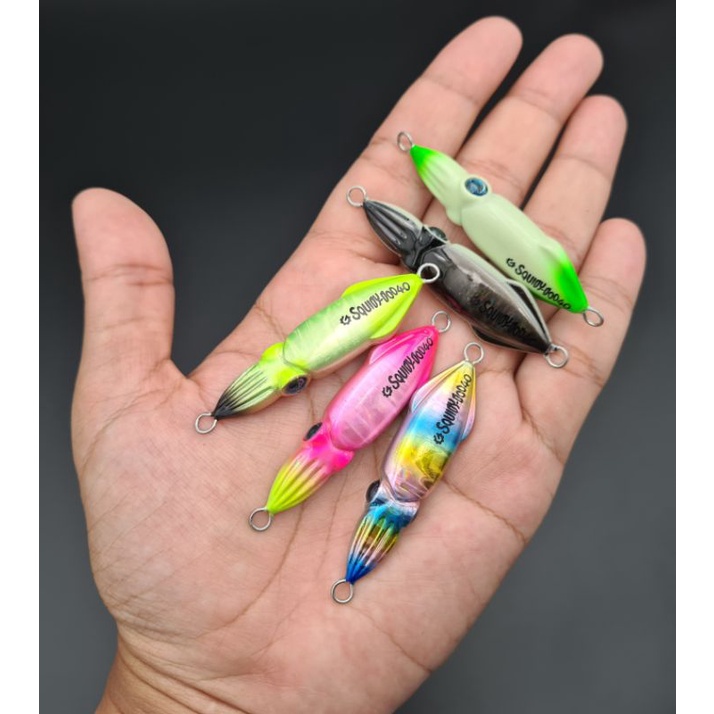 [ ส่งของทุกวัน ] เหยื่อจิ๊ก Underground รุ่น Squidy Doo ขนาด 40 กรัม ทรงหมึก เคาะปลากอง ช่อน โฉมงาม 