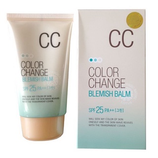 Welcos Color Change cc SPF25/PA++ 50ml. ccเทพ มีเบสเขียวในตัว 2in1