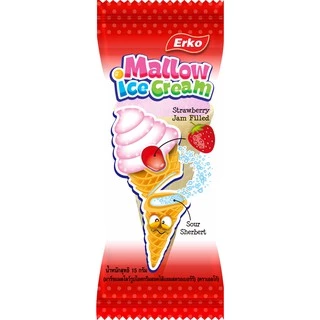 เออโก้ แมลโลว์ ไอศกรีม สตรอ 15ก.12+1 / Erko Mallow Ice Cream Strawberry15g.12+1