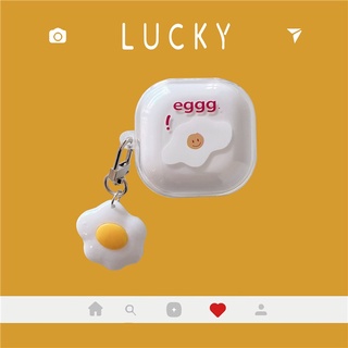 เคสหูฟัง ลายหน้ายิ้มน่ารัก สําหรับ Samsung Galaxy Buds2 Pro Live【eggg!】เคสโทรศัพท์มือถือ TPU แบบใส กันกระแทก สําหรับ Samsung Galaxy Buds Pro