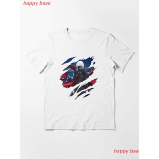 เสื้อยืดสีขาวhappy base New Ken Inspired Anime Shirt Essential T-Shirt เสื้อยืดพิมพ์ลาย เสื้อยืดอนิเมชั่น cotton บุคลิกภ