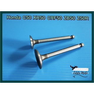 HONDA C50 XR50 CRF50 ZB50 Z50R INTAKE and EXHAUST VALVE SET PAIR // วาล์ไอดี วาล์วไอเสีย HONDA C50