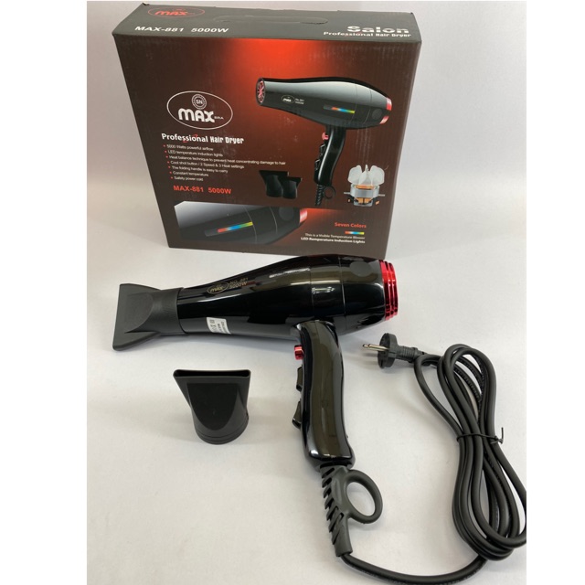 ไดร์เป่าผม MAX รุ่น Professional Hair Dryer (881) ขนาด 5000Watts