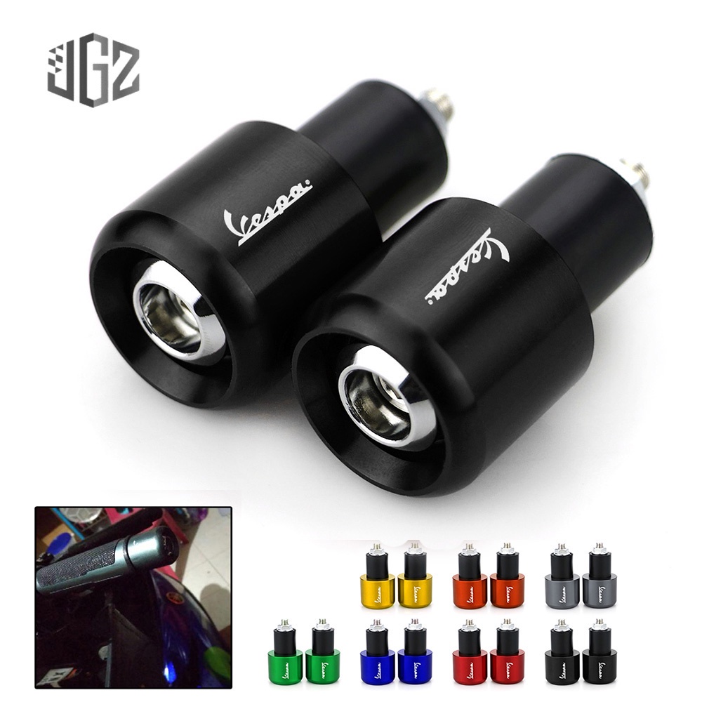 Cnc ปลั๊กปลายแฮนด์สําหรับ Vespa Sprint Primavera S125 LX150 GTS Motorccyle Handlebar Grip End Plug Balancer Block