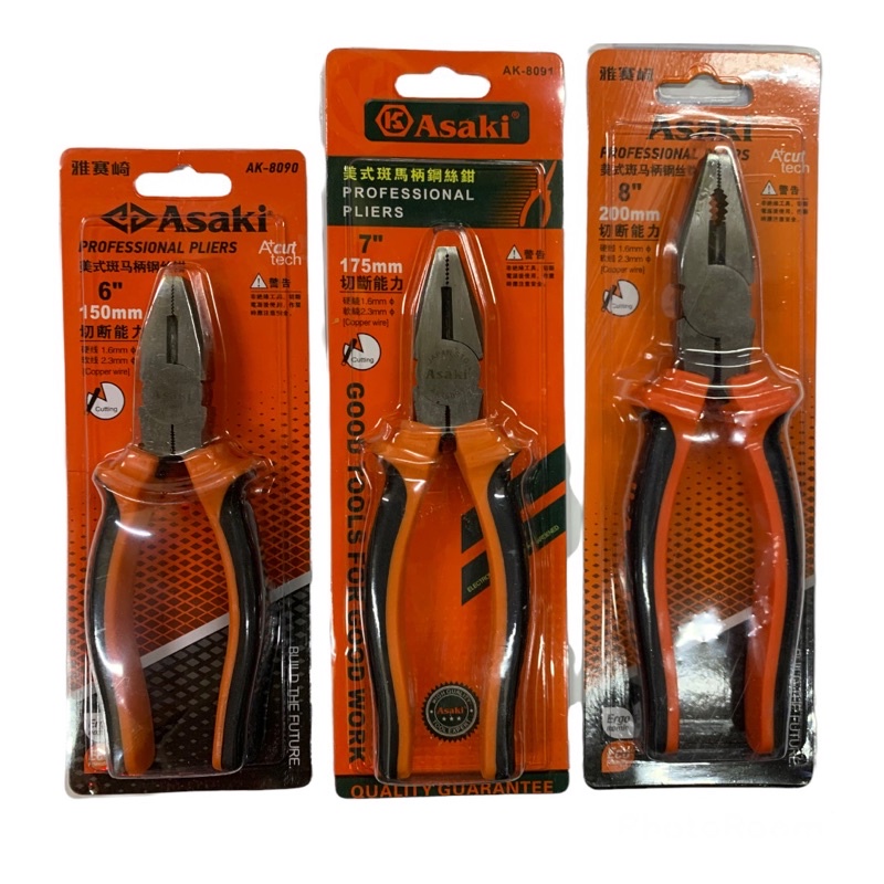 ASAKI COMBINATION PLIER 6/150MM AK-8102