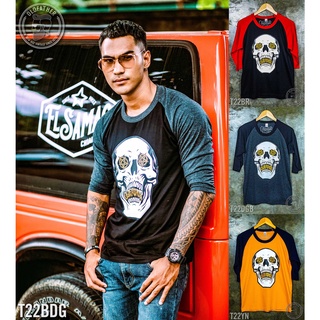 เสื้อแขนสามส่วนวินเทจ Skull Metal Vintage ( รหัสสินค้า T 6 )