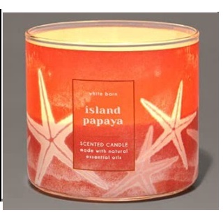 Bath &amp; Body Works White Barn Scented Candle #Island Papaya 411 g