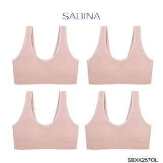 Sabina เสื้อชั้นใน (Set 4 ชิ้น) Seamless Fit รุ่น Soft Collection (ไม่มีโครง) รหัส SBXK257OL สีโอรส