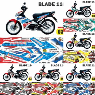 สติกเกอร์ติดตกแต่งรถยนต์ Honda Blade 2009-2011 Petronas Mandalika 110