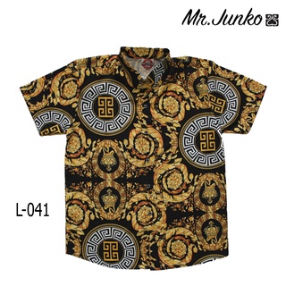 ⚡ ส่งฟรี⚡เสื้อเชิ้ต Mr-Junko ผ้านุ่มใส่สบาย ไม่ร้อน งานต่อลายเกรดพรีเมี่ยม L-041