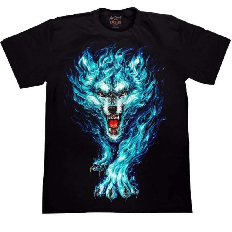 ROCK CHANG T-shirt 3D64 เสื้อเรืองแสง ผู้ชาย(ไซส์ยุโรป)