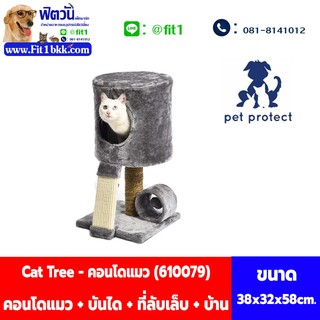 Cat Tree คอนโดแมว บันได+บ้าน (610079)