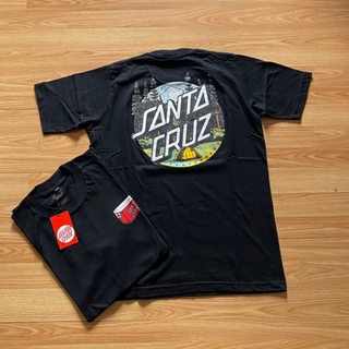 เสื้อยืดพิมพ์ลายแฟชั่น เสื้อยืด พิมพ์ลาย Santa CRUZ SKATEBOARD BLACK PREMIUM สําหรับผู้ชาย