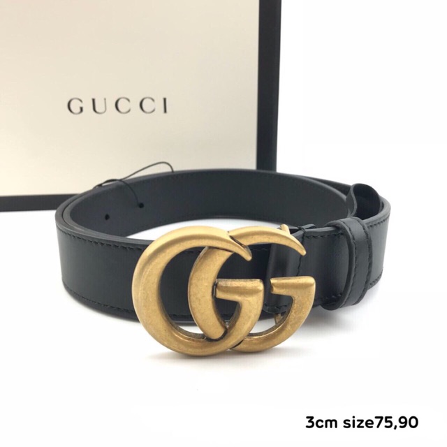 Gucci GG Belt 3 cm. Size70 / 75 / 80 / 85 รูดเต็มจำนวนเท่านั้น | Shopee Thailand