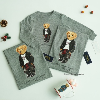 Moto Bear Cotton Tee (Vintage Salt and Pepper Heather)