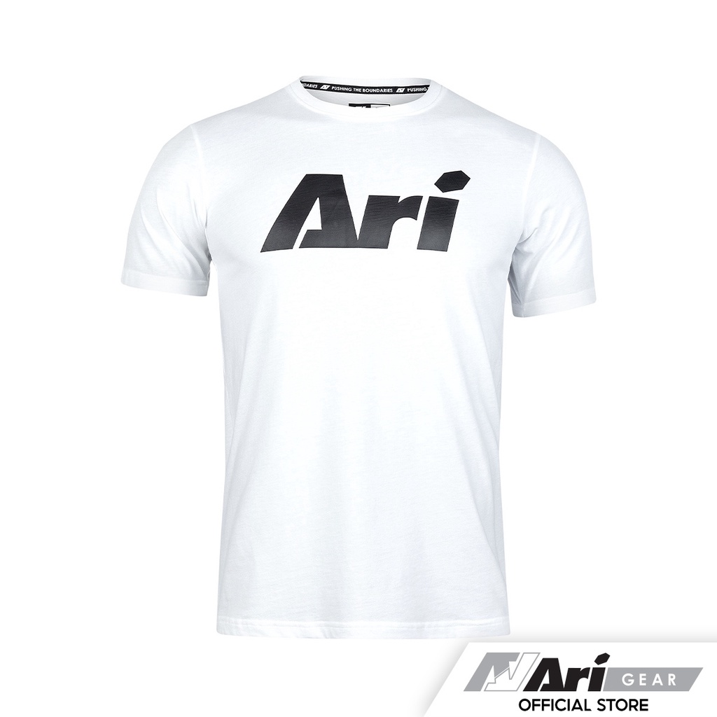 ARI SIGNATURE LIFESTYLE TEE - WHITE/BLACK เสื้อยืด อาริ ซิกเนเจอร์ สีขาว
