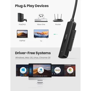 UGREEN รุ่น 70609 SATA toUSB Cable USB 3.0 to Hard Drive Adapter Converter SATA III 2.5 inch HDD Hard Drive Support UAS
