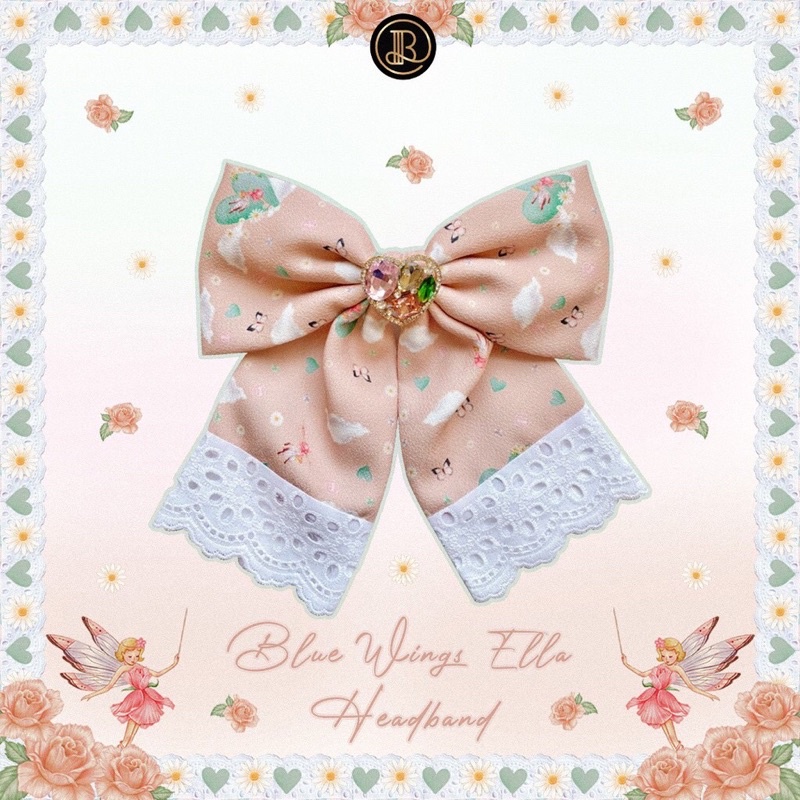 BLT Wing Ella Ribbon : BLT BRAND : โบว์สีน้ำตาลอมส้ม Ella
