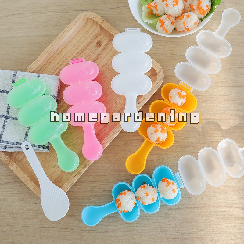 2 ชิ้น/เซ็ตสะดวก Onigiri Rice Ball Maker พร้อมข้าว Scoop ซูชิแม่พิมพ์ครัว Mould เด็กทารกหม้อหุงข้าว