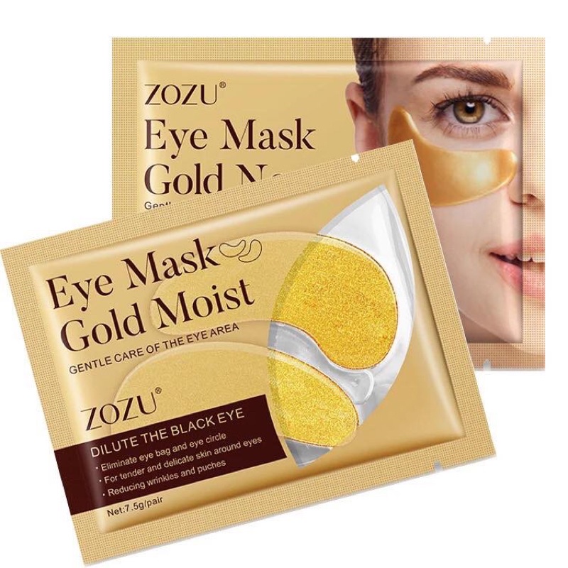 🎁 เก็บโค้ดส่งฟรีหน้าร้าน 🎁 มาร์คตาแผ่นทองคำ Eye Mask Gold Moist สูตรคอลลาเจนทองคำ ลดริ้วรอย ลดถุงใต้ตา ลดรอยรอยตีนกา