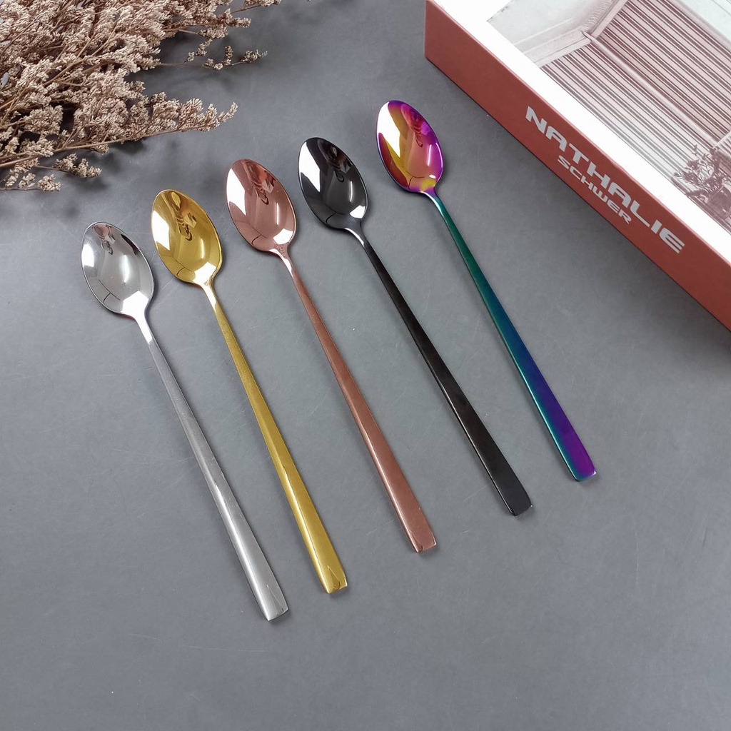 KITCHENWARE_NUMBER1 ช้อนชงกาแฟสแตนเลสเกรด304 (ด้ามยาว) ราคาต่อชิ้น