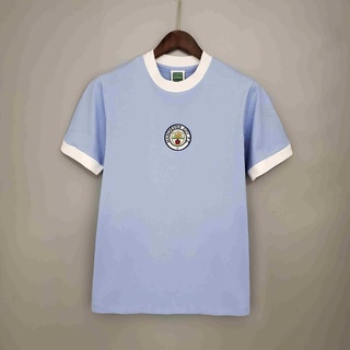 เสื้อกีฬาแขนสั้น ลายทีมแมนซิตี้ 1972 สไตล์เรโทร สําหรับผู้ชาย