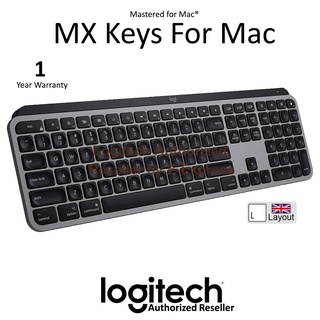 Logitech MX Keys Advanced Wireless Keyboard For MAC แป้นภาษาอังกฤษ ของแท้ ประกันศูนย์ 1ปี