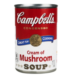 ✨โปร✨ Campbells Cream Mushroom Soup 298g.แคมเบลล์ซุปครีมเห็ด 298 กรัม อาหารกระป๋อง ซุปกระป๋อง วัตถุดิบ แท้💯