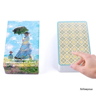 Fol Clau de Monet Impressionism ไพ่ทาโรต์ พร้อมหนังสือคู่มือ ไพ่ทาโรต์ 78 ใบ