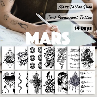 【Mars Tattoo】ใหม่ สติกเกอร์รอยสักชั่วคราว กึ่งถาวร 2 สัปดาห์ ติดทนนาน JH003