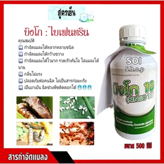 บิงโก10 ไบเฟนทริน (500ซีซี) กำจัดแมลงได้หลากหลายชนิด รวดเร็ว ทันใจ กลิ่นไม่แรง ไม่มีสารก่อมะเร็ง เป็นยาเย็น